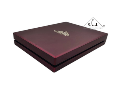 Premium Red Silk Series Large Necklace Set LED Light Box