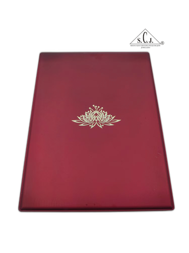 Premium Red Silk Series Large Necklace Set LED Light Box