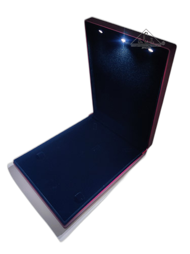 Premium Red Silk Series Large Necklace Set LED Light Box
