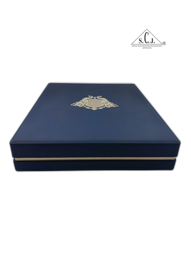 Premium Blue Silk Series Large Necklace Set LED Light Box