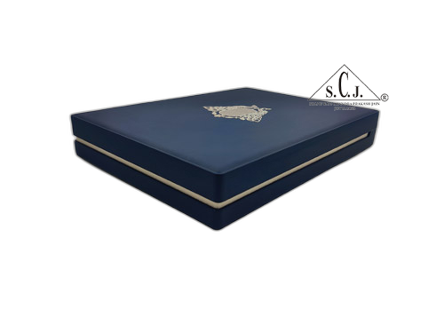 Premium Blue Silk Series Large Necklace Set LED Light Box
