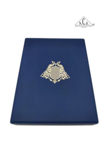 Premium Blue Silk Series Large Necklace Set LED Light Box