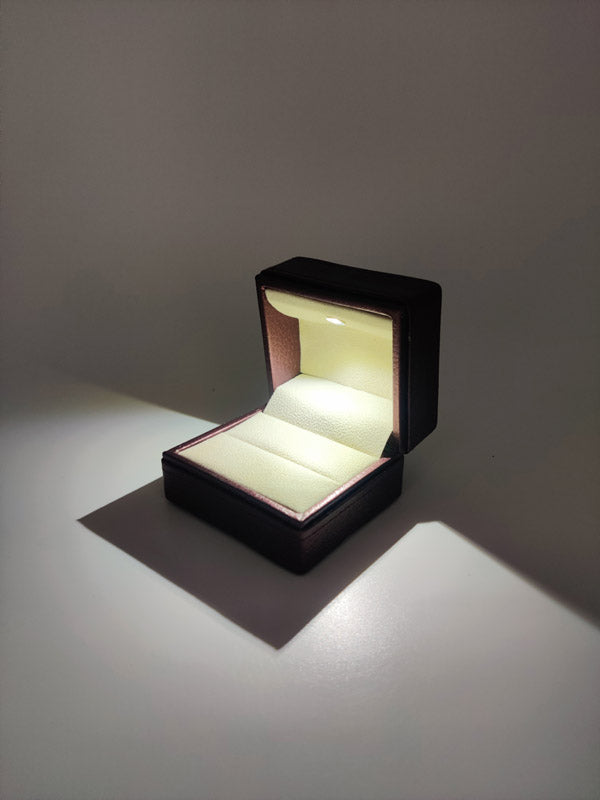 Leather Type Marble Polish Ring LED Light Box