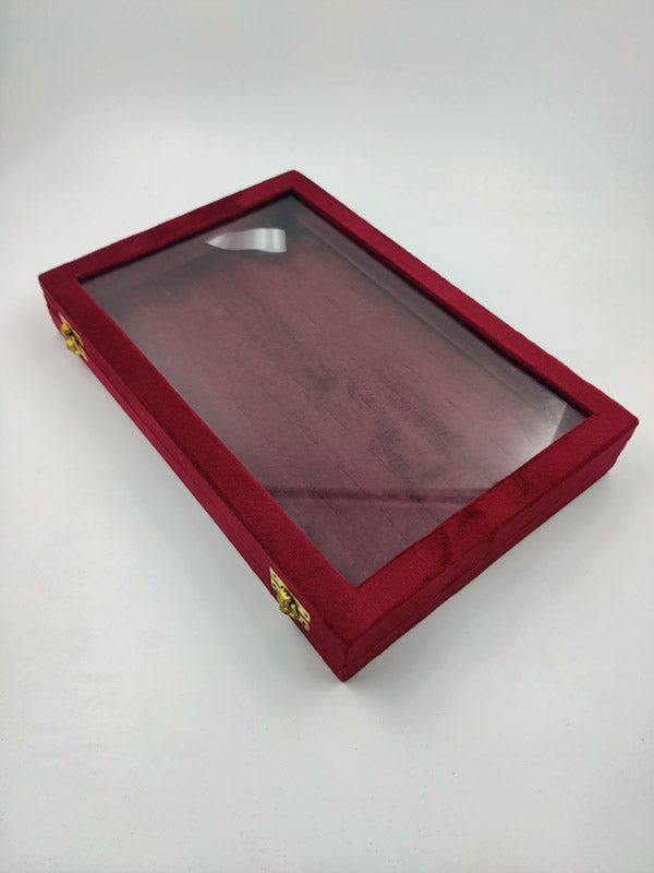 Red Suede Ring Stock Box