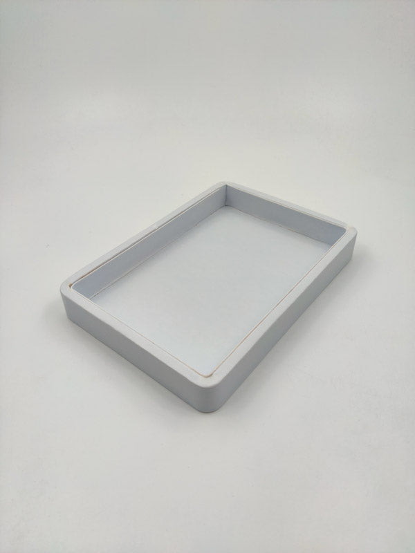 Medium White Rexine Tray