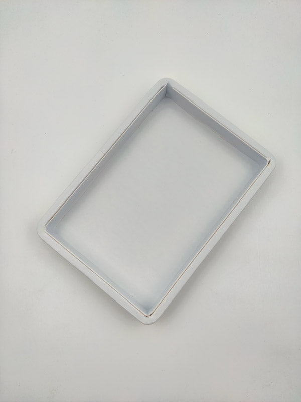 Medium White Rexine Tray