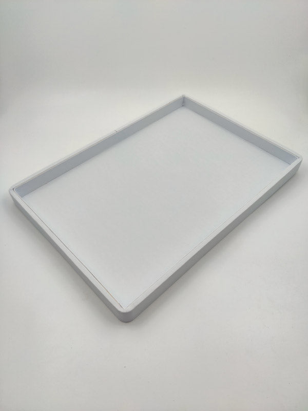 Large White Rexine Tray