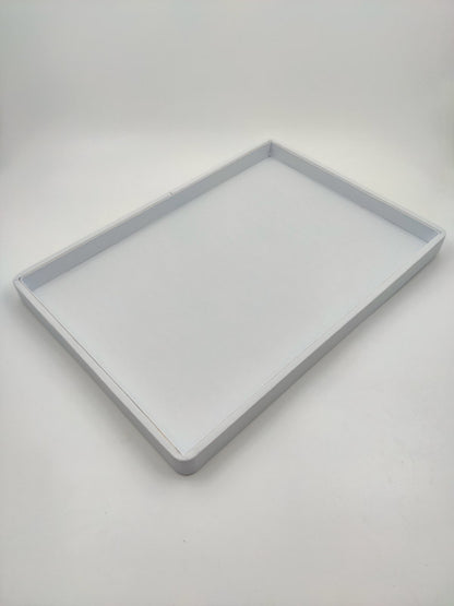 Large White Rexine Tray