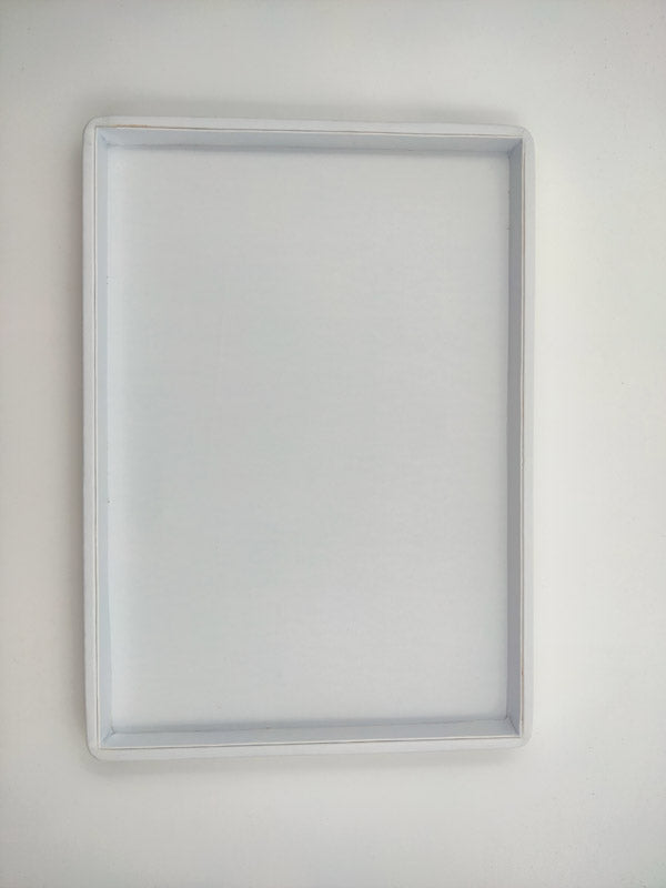 Large White Rexine Tray