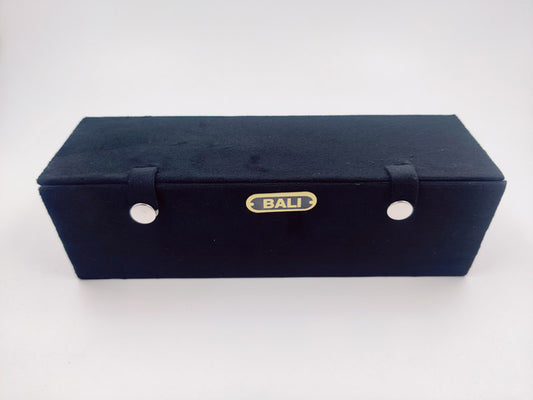 16-pair Black Suede Bali Storage Box | Bali Vanity Box | Bali Folder Box