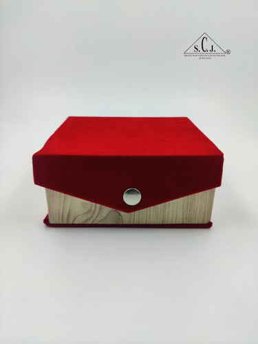 Red Velvet Jewellery Storage Bangle Box