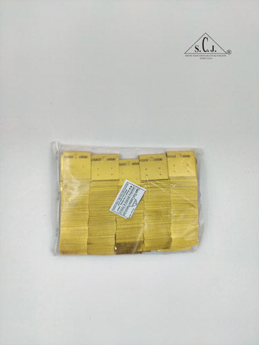 Small Plastic Earring Golden Display Card