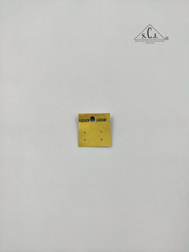 Small Plastic Earring Golden Display Card