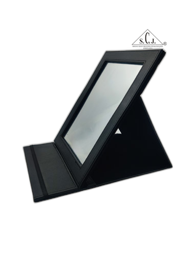 Portable Proffessional Make up Book Mirror With Sturdy Balck Rexine Frame