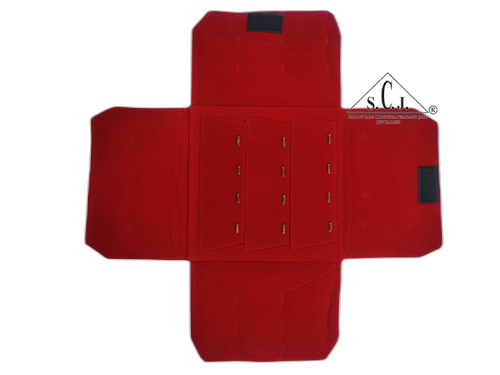 Red Velvet Pendant Organizer Folder with 12-hooks