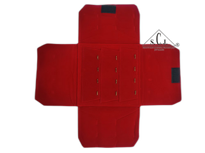 Red Velvet Pendant Organizer Folder with 12-hooks