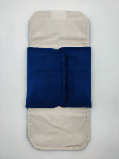 Navy Blue Suede Fabric Small Necklace Set Folder