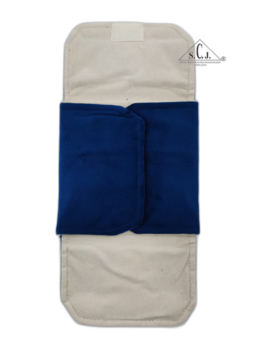 Navy Blue Suede Fabric Small Necklace Set Folder