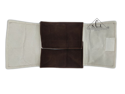Dark Brown Velvet Small Necklace Set Folder