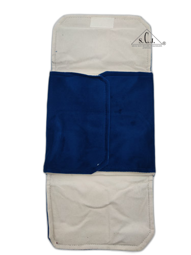 Navy Blue Suede Fabric Large Necklace Set Folder