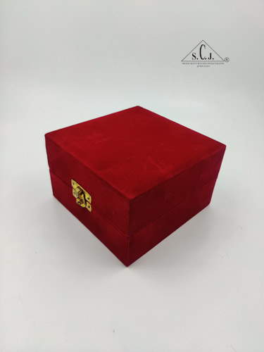 Red Velvet Single Silver Plated Bowl Box