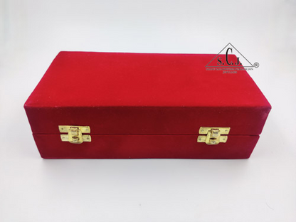 Red Velvet Double Silver Plated Bowl Box