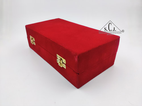 Red Velvet Double Silver Plated Bowl Box