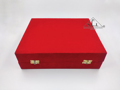 Red Velvet 6-set Silver Plated Glass Box