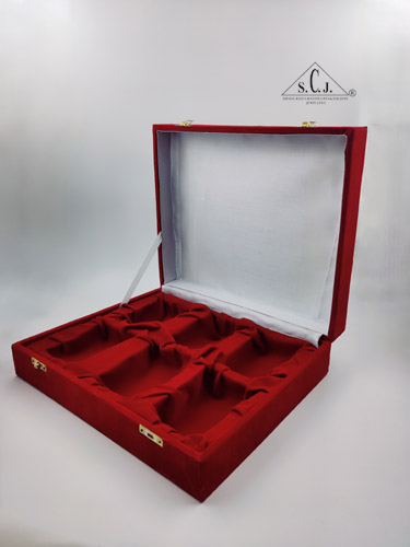 Red Velvet 6-set Silver Plated Glass Box