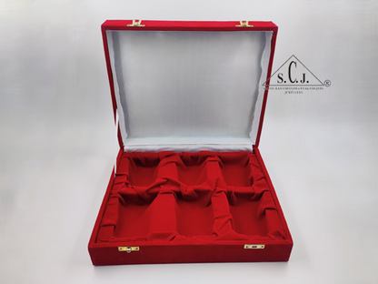 Red Velvet 6-set Silver Plated Glass Box