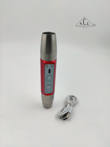 Gemstone Identification Torch with 6 LED Shades | Jade flashlight | Lithium Battery USB Rechargable Dual Head for Academic Research