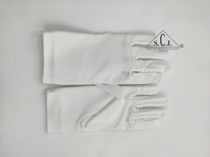 Poleyester Fiber White Gloves