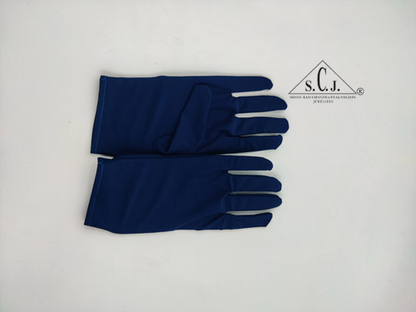 Poleyester Fiber Dark Blue Gloves