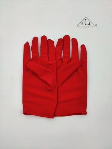 Poleyester Fiber Red Gloves