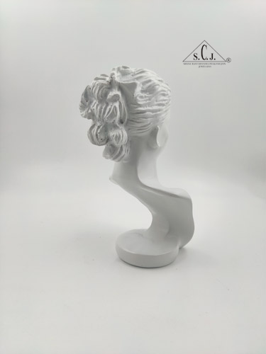 White Resin Figurine Mannequin Model Jewelry Display Rack Counter Display (White), 8"
