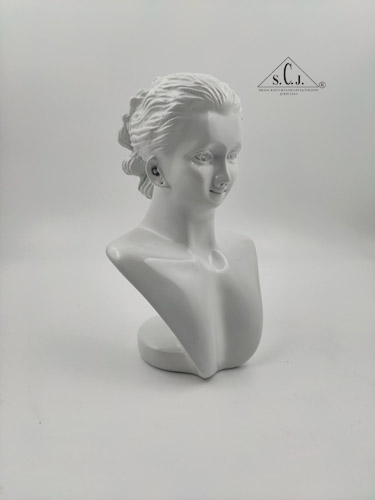 White Resin Figurine Mannequin Model Jewelry Display Rack Counter Display (White), 7"