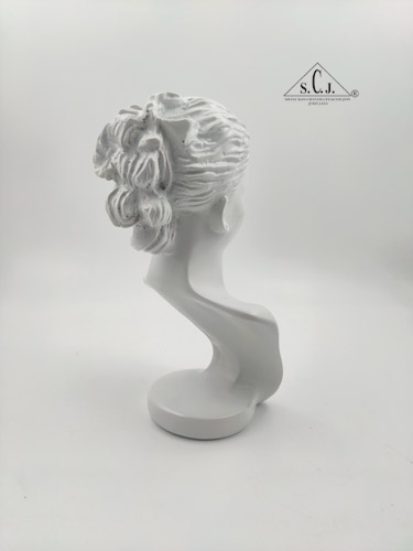 White Resin Figurine Mannequin Model Jewelry Display Rack Counter Display (White), 7"