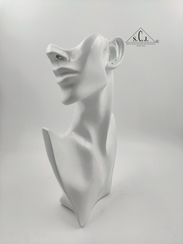 Mannequin Jewelery Necklace, Earring Display Stand Bust Half Face