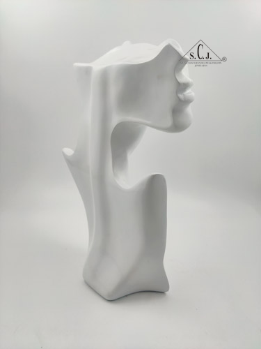 Mannequin Jewelery Necklace, Earring Display Stand Bust Half Face