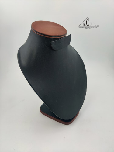 Neck form Allure Leatherette Black Display Stand, 10" inch