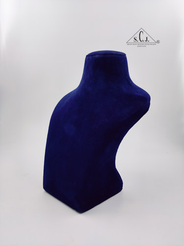 Dummy Purple Suede Stand for Necklace with curve, 10" inch