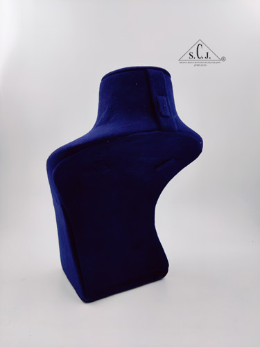 Dummy Purple Suede Stand for Necklace with curve, 10" inch