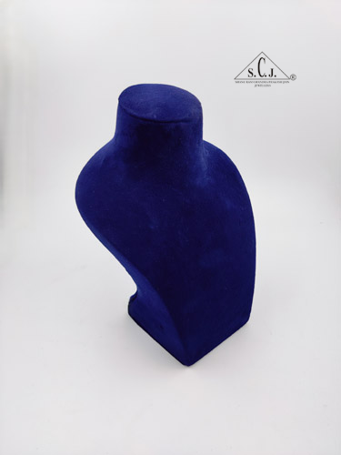 Dummy Purple Suede Stand for Necklace with curve, 10" inch