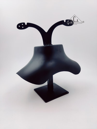 Black Plastic Choker Necklace Earring Jewellery Display Stand