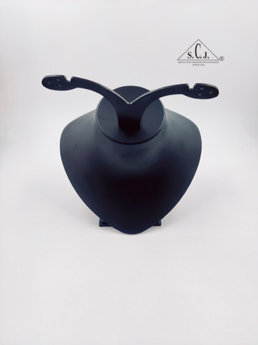 Black Plastic Choker Necklace Earring Jewellery Display Stand