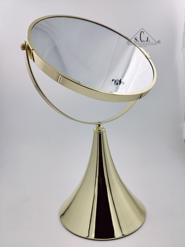 Coesmatic Gold Alluminium  Oval with one side 3X Magnify Mirror