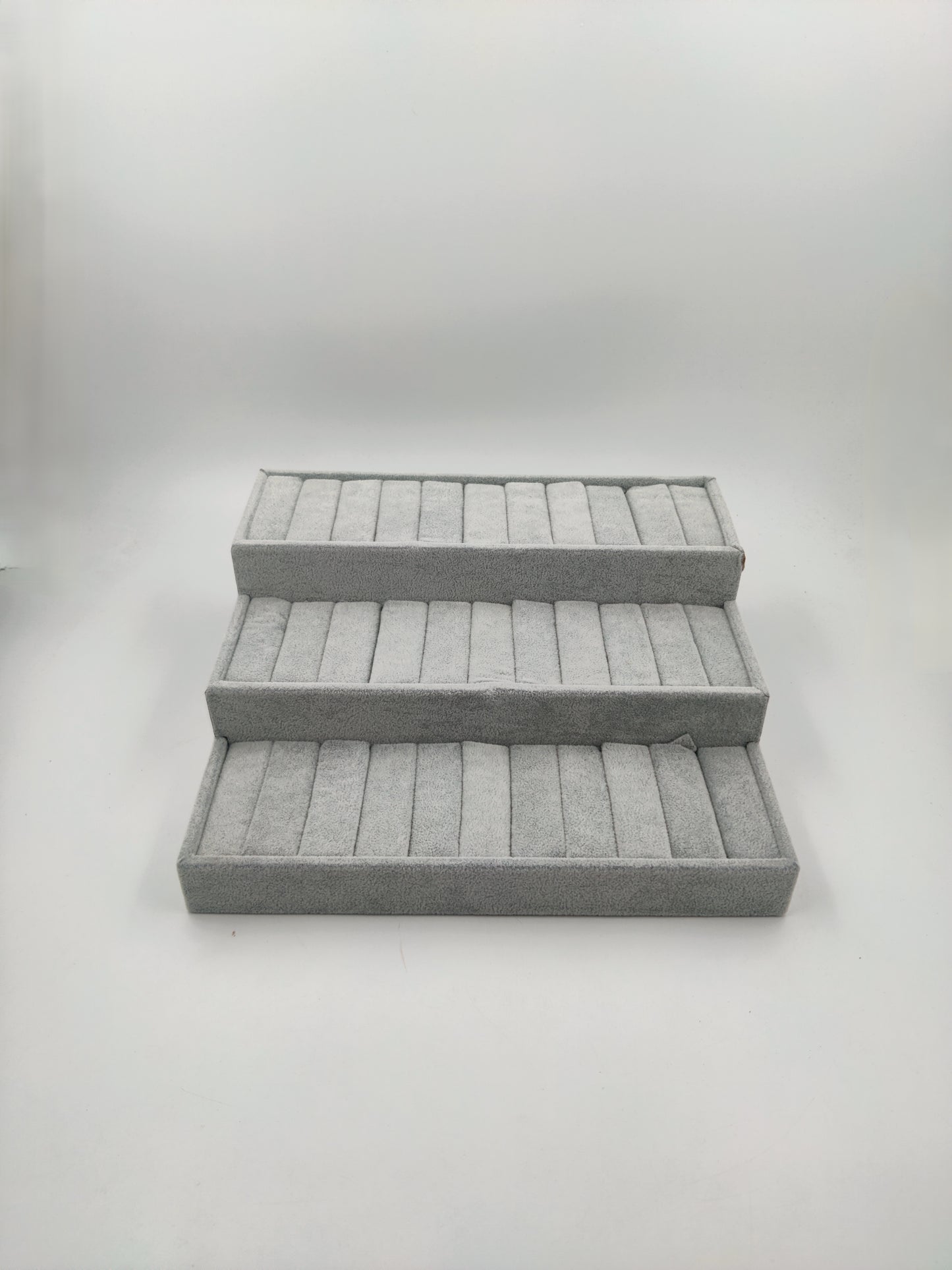 Gray Sued Bracelet Ring Jewelry Box