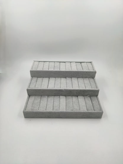 Gray Sued Bracelet Ring Jewelry Box