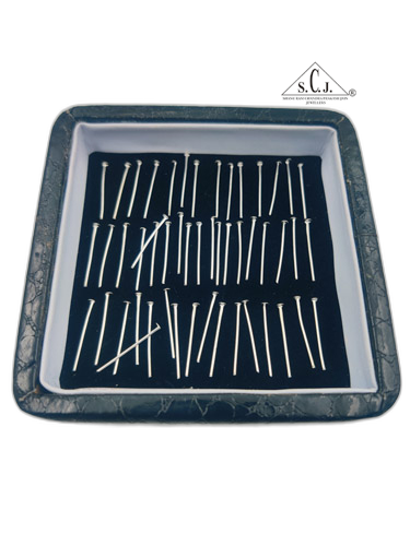 SCJ Silver Stud Bar Back Earring