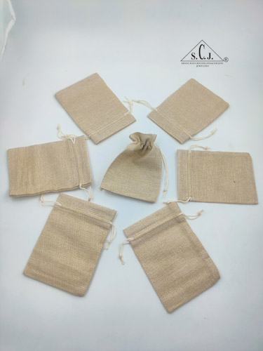 SCJ Jute Pouch – Eco-Friendly Small Jute Bags for Gift, Jewelry, Packaging (12" x 21.4" Inches, 50 pcs)
